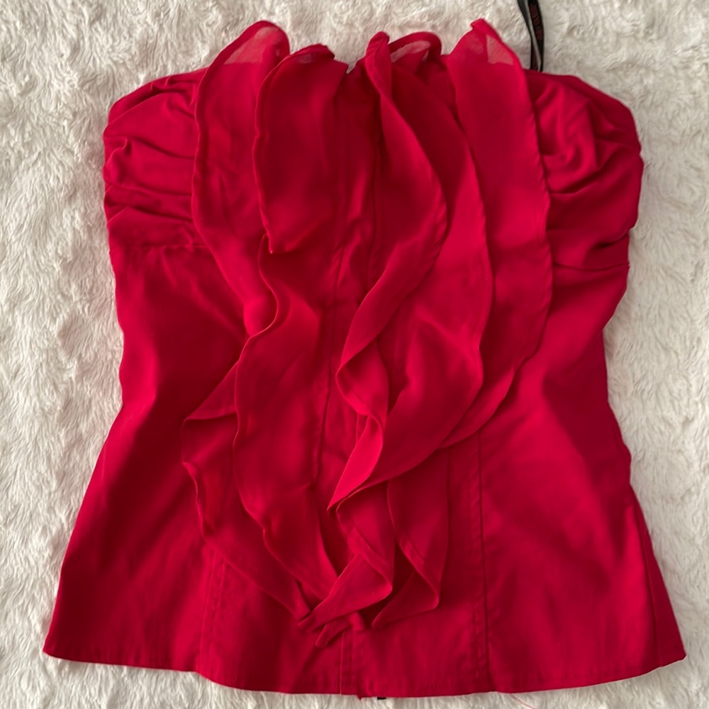 GbyGuess XS red corset top